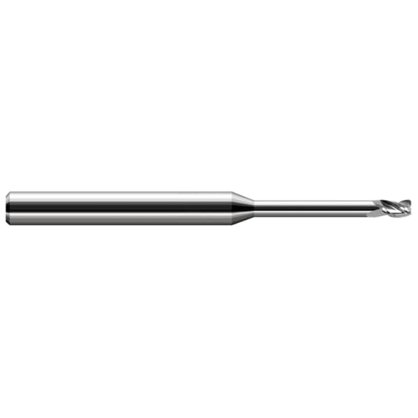 Miniature End Mill - 3 Flute - Corner Radius, 0.1875" (3/16)